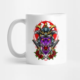 Samurai Wolf - Skyblue Kabuto Mug